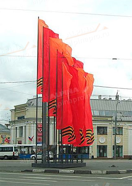 Флаговые конструкции для оформление города. Производство и монтаж