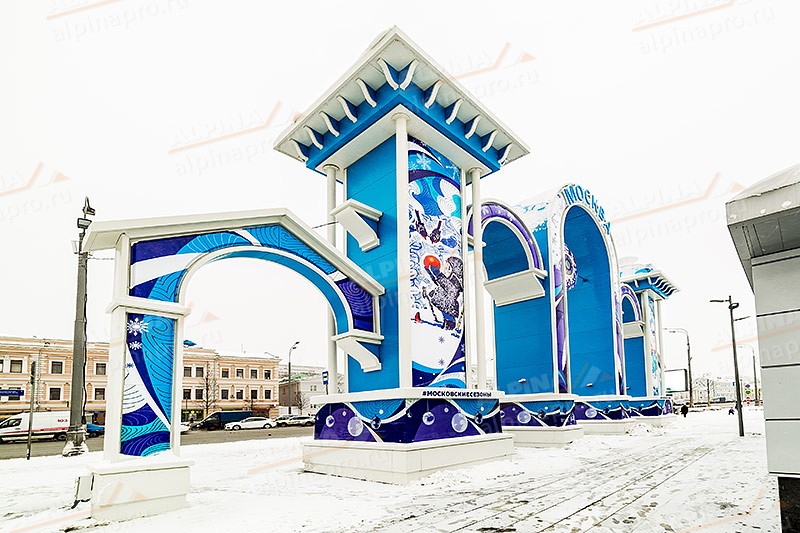 Монтаж и демонтаж новогодних арок метро Сухаревская